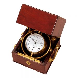 Austrian marine chronometer in mahogany box Circa 1845