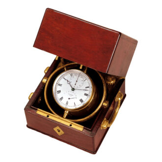 Austrian marine chronometer in mahogany box Circa 1845