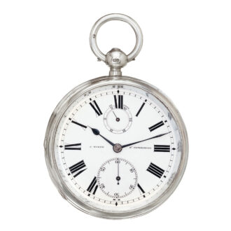 Russian silver watch with power reserve indicator Circa 1878