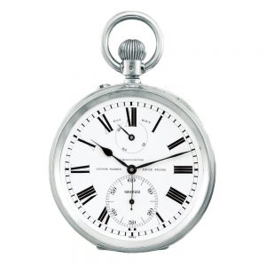 Swiss silver keyless deck chronometer watch Circa 1940
