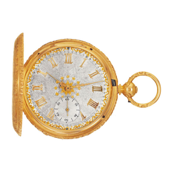 Swiss gold lever one-minute tourbillon watch Circa 1858
