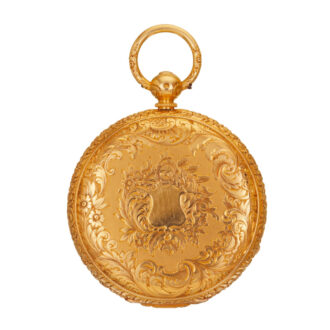 Swiss gold lever one-minute tourbillon watch Circa 1858