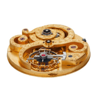 Swiss gold lever one-minute tourbillon watch Circa 1858