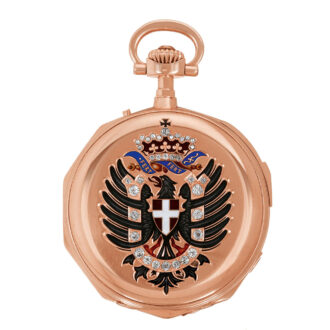 Swiss watch with enamel decorated coat of arms Circa 1890