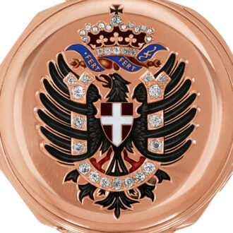 Swiss watch with enamel decorated coat of arms Circa 1890