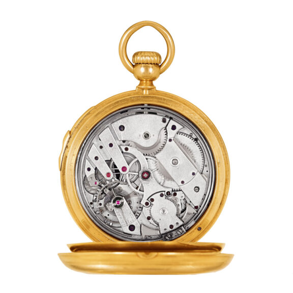 Swiss 18k gold keyless quarter repeating watch Circa 1864 Swiss 18k gold keyless quarter repeating watch Circa 1864