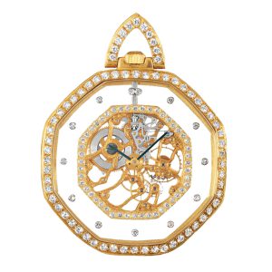 Swiss gold, diamond skeletonized dress watch Circa 1980