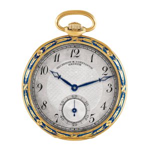 Swiss gold aqua translucent enamel dress watch Circa 1909
