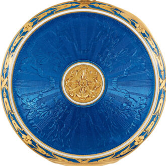 Swiss gold, aqua translucent enamel dress watch Circa 1909