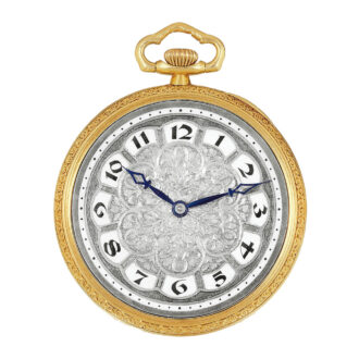 Swiss white and yellow gold watch with unusual dial Circa 1920
