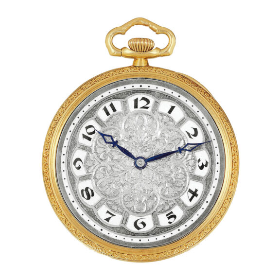 Swiss white and yellow gold watch with unusual dial Circa 1920 Swiss white and yellow gold watch with unusual dial Circa 1920