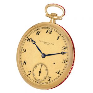 Elegant Swiss gold and ruby-set dress watch Circa 1928