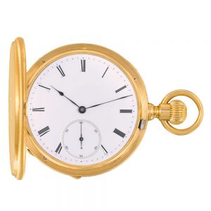 Swiss gold watch with Patek Philippe fitted box Circa 1867