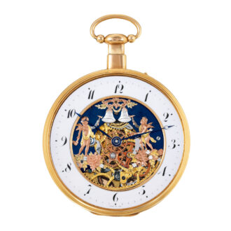 Swiss gold watch with Jacquemarts automaton Circa 1825