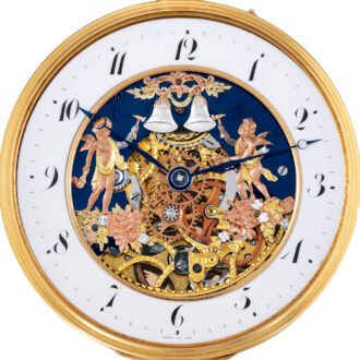 Swiss gold watch with Jacquemarts automaton Circa 1825