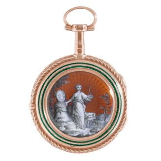 Fine French gold and enamel pocket watch Circa 1775