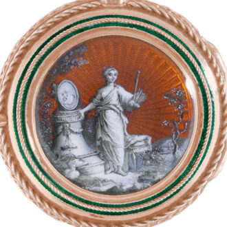 Fine French gold and enamel pocket watch Circa 1775