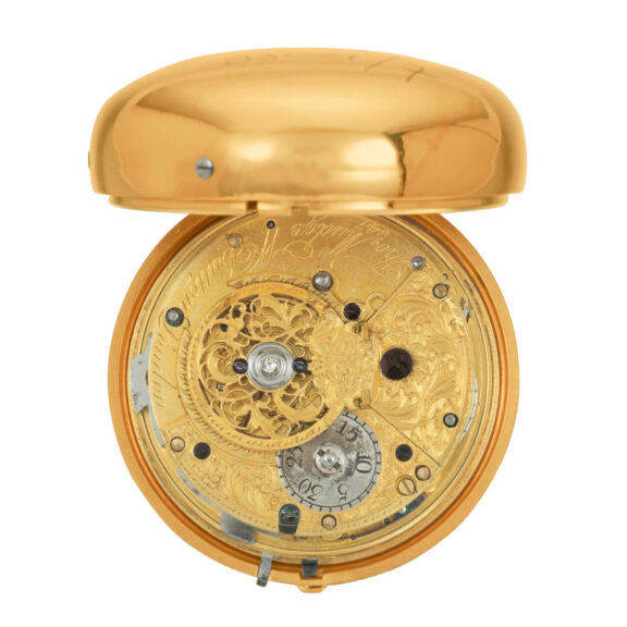 English 22k gold à tact quarter repeating watch Circa 1759 English 22k gold à tact quarter repeating watch Circa 1759