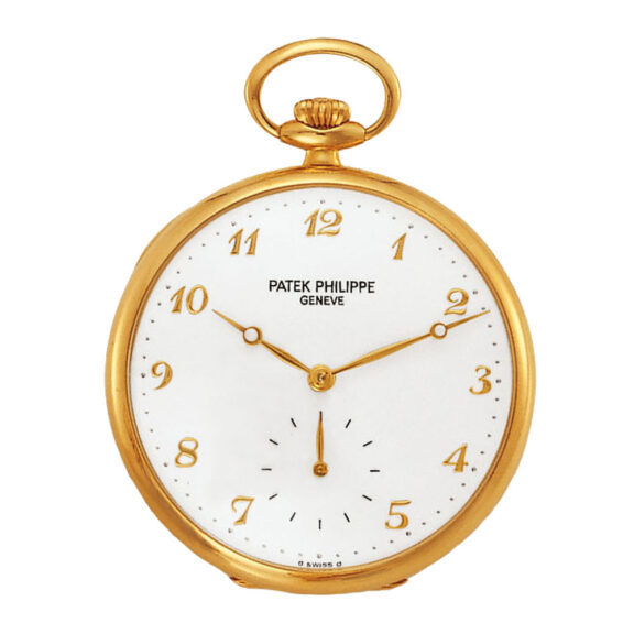 Swiss gold keyless open faced dress watch Circa 1990
