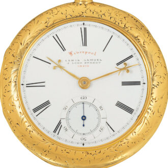 English 18K pink gold cabriolet hunting cased watch Circa 1830