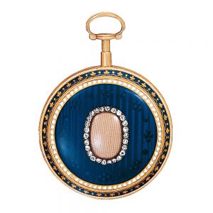 English gold, enamel and diamond-set verge watch Circa 1785