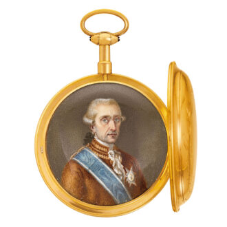 French gold with concealed portrait of King Carlos Circa 1800