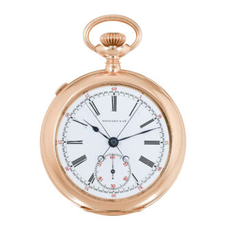 Swiss 18k pink gold open faced pocket watch Circa 1900