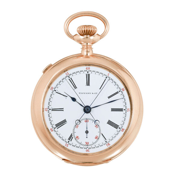 Swiss 18k pink gold open faced pocket watch Circa 1900