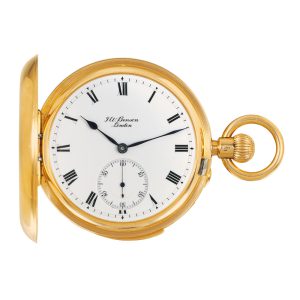 English gold minute-repeating hunting cased watch Circa 1896