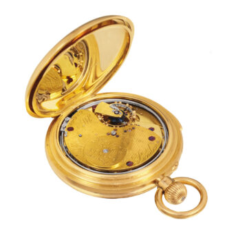 English gold minute-repeating hunting cased watch Circa 1896