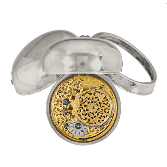 English silver pair cased verge pocket watch Circa 1700