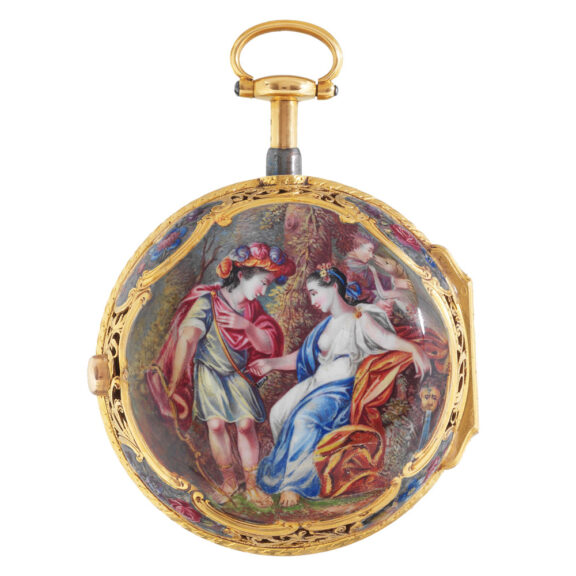 English 22k gold half-quarter repeating watch Circa 1770