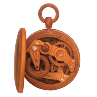 Russian wooden watch made of box-wood Circa 1870