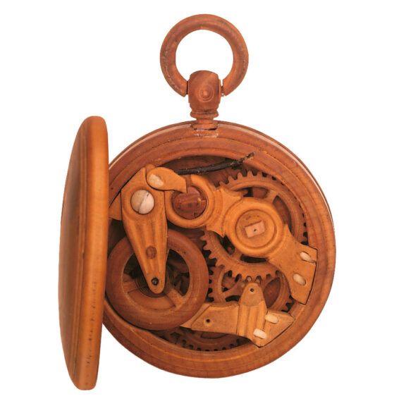 Russian wooden watch made of box-wood Circa 1870 Russian wooden watch made of box-wood Circa 1870