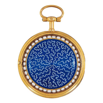 French18k gold and enamel pair-cased pendant watch Circa 1785