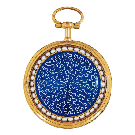 French18k gold and enamel pair-cased pendant watch Circa 1785