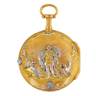 French gold quarter repeating à toc verge watch Circa 1760