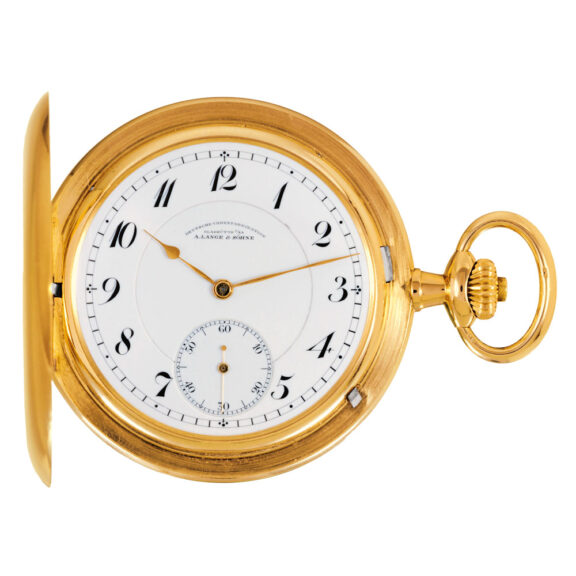 German 14k pink gold hunting cased dress watch Circa 1920