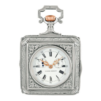 Swiss silver self-winding square pocket watch Circa 1880