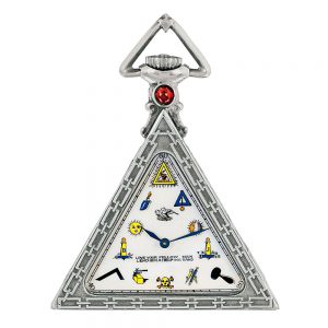 Swiss silver triangular Masonic lever watch Circa 1950