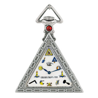 Swiss silver triangular Masonic lever watch Circa 1950
