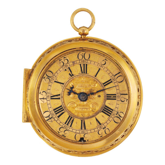 English 22k gold pair-cased verge pocket watch Circa 1710