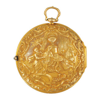 English 22k gold pair cased repoussé verge watch Circa 1729