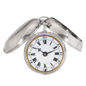 English silver pair-cased verge pocket watch Circa 1710