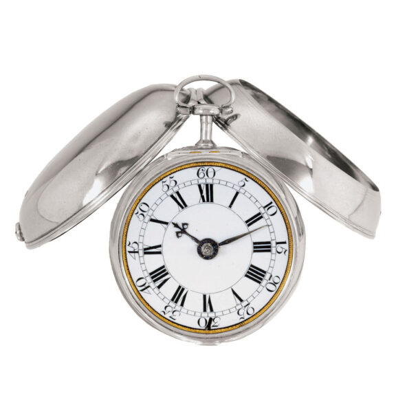 English silver pair-cased verge pocket watch Circa 1710