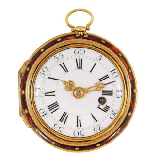 French 20k gold watch with outer protecting case Circa 1750