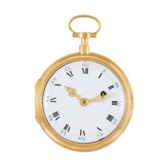 Austrian gilt, brass watch with boxwood movement Circa 1790