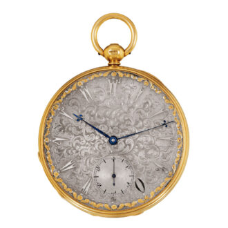 English gold watch with spring detent escapement Circa 1850