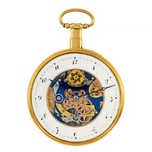Swiss gold skeletonized quarter repeating watch Circa 1820