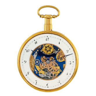 Swiss gold skeletonized quarter repeating watch Circa 1820